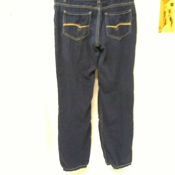 JORDACHE jeans Blue Bootcut Distressed Lycra Embroidery Pockets Size 14 27ins. - Picture 3 of 11